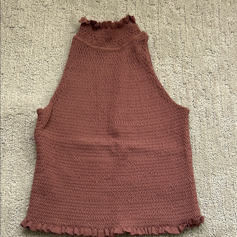 Women's Sleeveless Knit Top - Brown